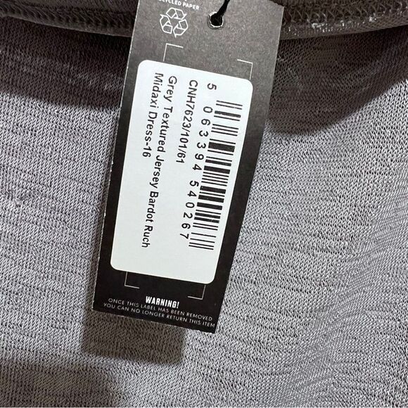 PrettyLittleThing Light Gray Cowl Neck Dress women's Size 12 - Picture 4 of 15